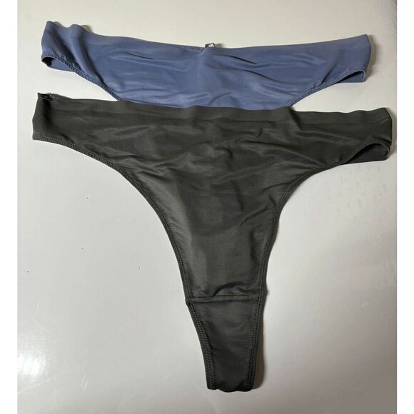 SKIMS Weightless Thong in Gunmetal and Slate Size 3X Lot of 2 - Picture 1 of 3